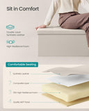 SONGMICS MAZIE Collection - 43 Inches Folding Storage Ottoman Bench, Ottoman with Storage, Foot Rest Stool, Load 660 lb, for Living Room, Synthetic Leather, Black ULSF701