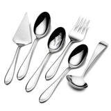 Mikasa Bravo 65-Piece Flatware Set for 12, 18/10 Stainless Steel Silverware with Full Service, Includes Forks, Knives, Spoons, and Serving Utensils