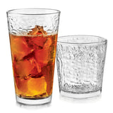 Libbey Ascent Tumbler and Rocks Drinking Glasses Set of 16, Glass Drinking Glasses with Curvature, Versatile Glassware Set for Parties and More