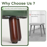 oakvivo 13in Small Foot Stool Ottoman, Round Faux Leather Foot Rest for Couch, Under Desk Pouf Footstool Footrest with Non-Skid Rubber Legs for Ling Room, Bedroom, 13''L x 13''W x 10.2''H, Green