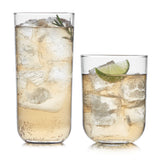 Libbey Ascent Tumbler and Rocks Drinking Glasses Set of 16, Glass Drinking Glasses with Curvature, Versatile Glassware Set for Parties and More