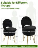 GREENSTELL Small Vanity Stool Chair with Storage and Folding Back, 13" x 13" x 17.7" Faux Fur Soft Ottoman for Teenager, 4 Metal Legs with Anti-Slip Feet, Furry Padded Seat for Makeup, Bedroom, White