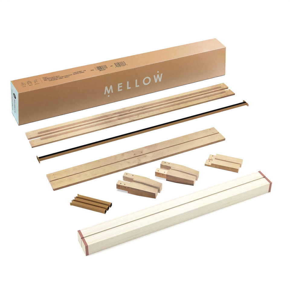 Mellow Naturalista Classic 12-Inch Solid Wood Platform Bed | Wooden Slats, No Box Spring Needed, Easy Assembly | Full, Espresso