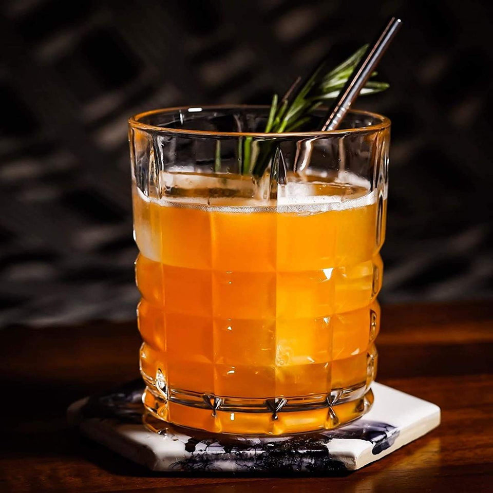 DeeCoo Premium 10, 11 OZ Scotch Glasses - Old Fashioned Whiskey Glasses/Style Glassware for Bourbon/Rum/Bar Tumbler Set of 6