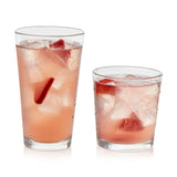 Libbey Ascent Tumbler and Rocks Drinking Glasses Set of 16, Glass Drinking Glasses with Curvature, Versatile Glassware Set for Parties and More