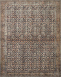 Loloi Amber Lewis Billie Collection, Ink & Salmon 10'-0" x 14'-0" Area Rug – Antique & Distressed Accent Rugs for Living Room, Bedroom, Entryway & Hallway, No Shed High Traffic Area Home Decor Rug