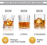 DeeCoo Premium 10, 11 OZ Scotch Glasses - Old Fashioned Whiskey Glasses/Style Glassware for Bourbon/Rum/Bar Tumbler Set of 6