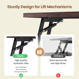 SEDETA 31.5" Lift Top Coffee Table with Storage, Square Coffee Tables for Living Room, Farmhouse Coffee Table with Large Hidden Storage Compartment and Adjustable Shelves, Black