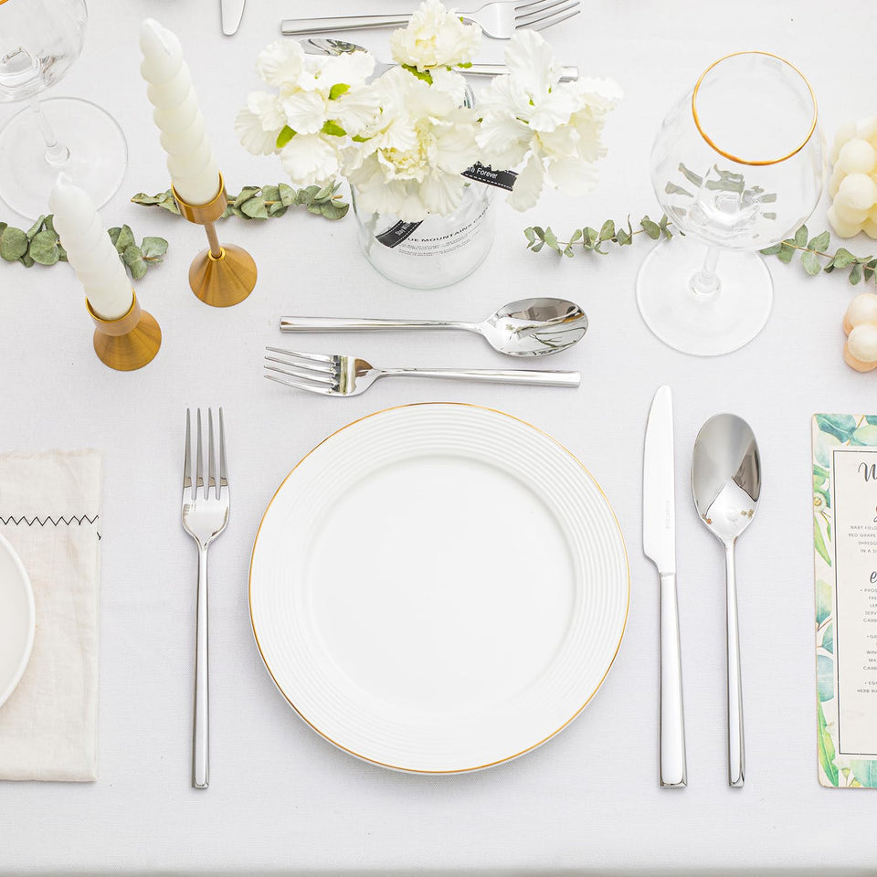 KINGSTONE Silverware Set, 60-Piece Forged Flatware Set Cutlery Set Premium Stainless Steel, Service for 12, for Kitchen, Home, Wedding, Party, Mirror Polished and Dishwasher Safe