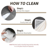 160.6" Cloud Couch Modular Sectional Sofa for Livingroom,Oversized Convertible Sofa with Storage Ottomans,6 Seat Wide Couches,Cushion Covers Removable (Khaki, 6 Seater)