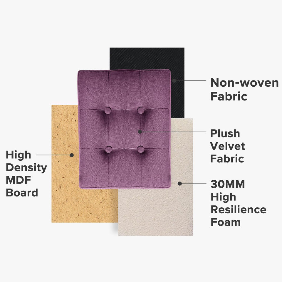 LINMAGCO Ottoman Storage Ottoman with Storage Small Foot Rest Stool Under Desk Stool Short Folding Footrest Linen Cloth Dark Gray 16X12X12IN