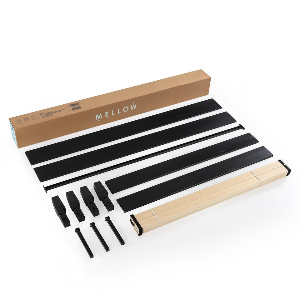 Mellow Naturalista Classic 12-Inch Solid Wood Platform Bed | Wooden Slats, No Box Spring Needed, Easy Assembly | Full, Espresso