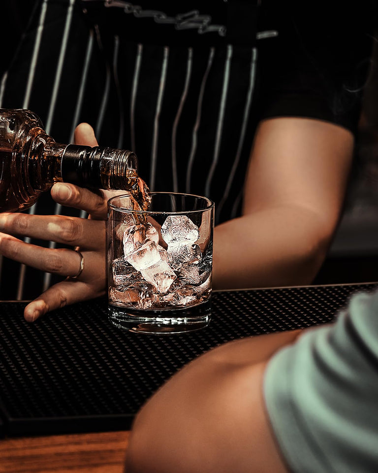 LUXU Whiskey Glasses-Premium 11 OZ Scotch Glass Set of 6 /Old Fashioned Whiskey Glasses/Style Glassware for Bourbon/Rum glass,Clear