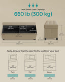 SONGMICS Storage Ottoman Bench, Foldable Foot Rest with Legs, 15 x 43 x 15.7 Inches, End of Bed Bench, Storage Chest, Load up to 660 lb, for Living Room, Bedroom, Entryway, Ink Black ULSF018B01