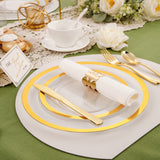 YOUBET 700PCS Silver Plastic Plates - White and Silver Disposable Plates - Silvery Plastic Dinnerware Set - Include 200 Plates, 300 Heavy Duty Silverware, 100 Cups and 100 Napkins for Wedding & Party