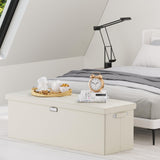 DocSafe Storage Ottoman with Lock,Fireproof Folding Ottoman Foot Rest Stool Storage Chest with Storage Safe for Important Documents,Waterproof 17 Inches Short Ottoman Foot Stool with Handles,Black