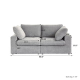 160.6" Cloud Couch Modular Sectional Sofa for Livingroom,Oversized Convertible Sofa with Storage Ottomans,6 Seat Wide Couches,Cushion Covers Removable (Khaki, 6 Seater)