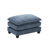 Ihanherry 146" U-Shaped Modern Sofa Modular Sectional Cloud Couch with 2 Ottoman, 6-Seat Chenille Deep Seat Sofa with 6 Pillows for Living Room, Bedroom and Apartment, Grey