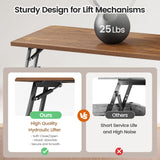 SEDETA 31.5" Lift Top Coffee Table with Storage, Square Coffee Tables for Living Room, Farmhouse Coffee Table with Large Hidden Storage Compartment and Adjustable Shelves, Black