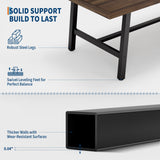 GarveeHome Industrial Dining Table for 6-8 People, 70.87" Long Wooden Kitchen Table with Sturdy Metal Frame & Rustic Brown Finish (Brown, 70.87" Long)