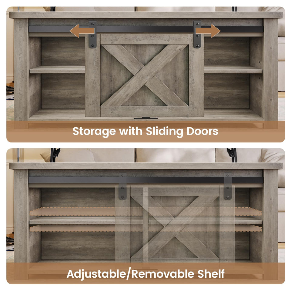 SEDETA 31.5" Lift Top Coffee Table with Storage, Square Coffee Tables for Living Room, Farmhouse Coffee Table with Large Hidden Storage Compartment and Adjustable Shelves, Black