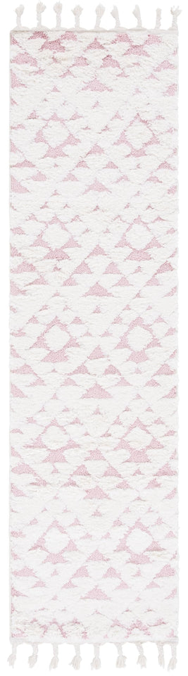 SAFAVIEH Area Rug 8x10 - Moroccan Tassel Shag Collection - Large - Ivory & Brown, Boho Design, Non-Shedding & Easy Cleaning, Plush Pile, Ideal for Living Room, Bedroom, Dining Space (MTS688A)