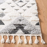 SAFAVIEH Area Rug 8x10 - Moroccan Tassel Shag Collection - Large - Ivory & Brown, Boho Design, Non-Shedding & Easy Cleaning, Plush Pile, Ideal for Living Room, Bedroom, Dining Space (MTS688A)
