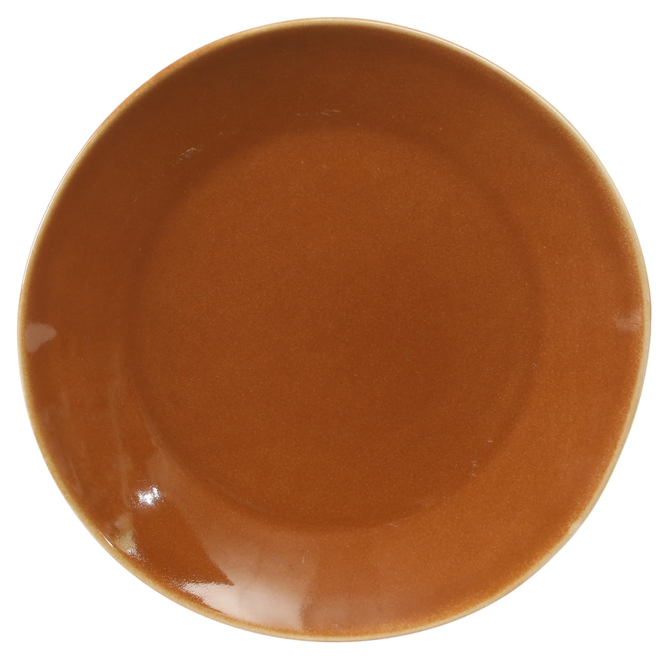 Bloomhouse Santorini Mist Double Bowl Terracotta Reactive Glaze Plates and Bowls Dinnerware Set - Amber, Service for Four (16pcs)