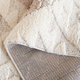 SAFAVIEH Area Rug 8x10 - Moroccan Tassel Shag Collection - Large - Ivory & Brown, Boho Design, Non-Shedding & Easy Cleaning, Plush Pile, Ideal for Living Room, Bedroom, Dining Space (MTS688A)