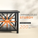 GreenForest Coffee Table for Living Room with Round Corners Farmhouse Style Center Table with Storage Shelf 39 Inch Space Saving Easy Assembly Gray Wash