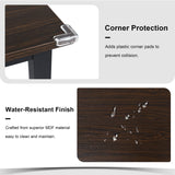 Feonase 5-Piece Dining Table Set for 4-8 People, 63" Large Extendable Kitchen Table Set with 2 Benches and 2 Square Stools, Dining Room Table with MDF Wood Board, Easy Assembly, Black