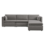 CHITA Oversized Modular Sectional Sofa, FSC Certified L Shaped Sectional Couches for Living Room, 112 inch Width,4 Seat Modular Sofa with Storage Ottoman, Linen
