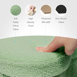 B FSOBEIIALEO Storage Ottoman Cube, Flowers Shaped Ottomans with Storage Foot Stool Footrest for Lving Room, Boucle Ottoman Seat for Dorm Room,Faux Teddy Fur, Cream White 12.6"x12.6"x12.6"