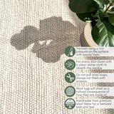 S & L Homes Wool Cotton Hand Woven Chunky Knit Popcorn Rug - Ivory Contemporary Area Rug for Living Room Bedroom (8' x 10' - Ivory)