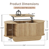 UKAOCAI 86.61'' Tambour TV Stand for 55-85 Inch, Modern Entertainment Center with Large Storage Cabinet & Open Shelves, TV Console with Sliding Doors for Living Room, Bedroom, Natural