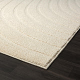 LUXE WEAVERS Modern Geometric Wave Cream 9x12 Area Rug