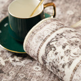 TOPRUUG Washable Oriental Area Rug - 12x15 Rugs for Living Room Soft Carpet for Bedroom Waterproof Floral Distressed Indoor Stain Resistant Non-Shedding Floor Carpets (Green, 12x15)