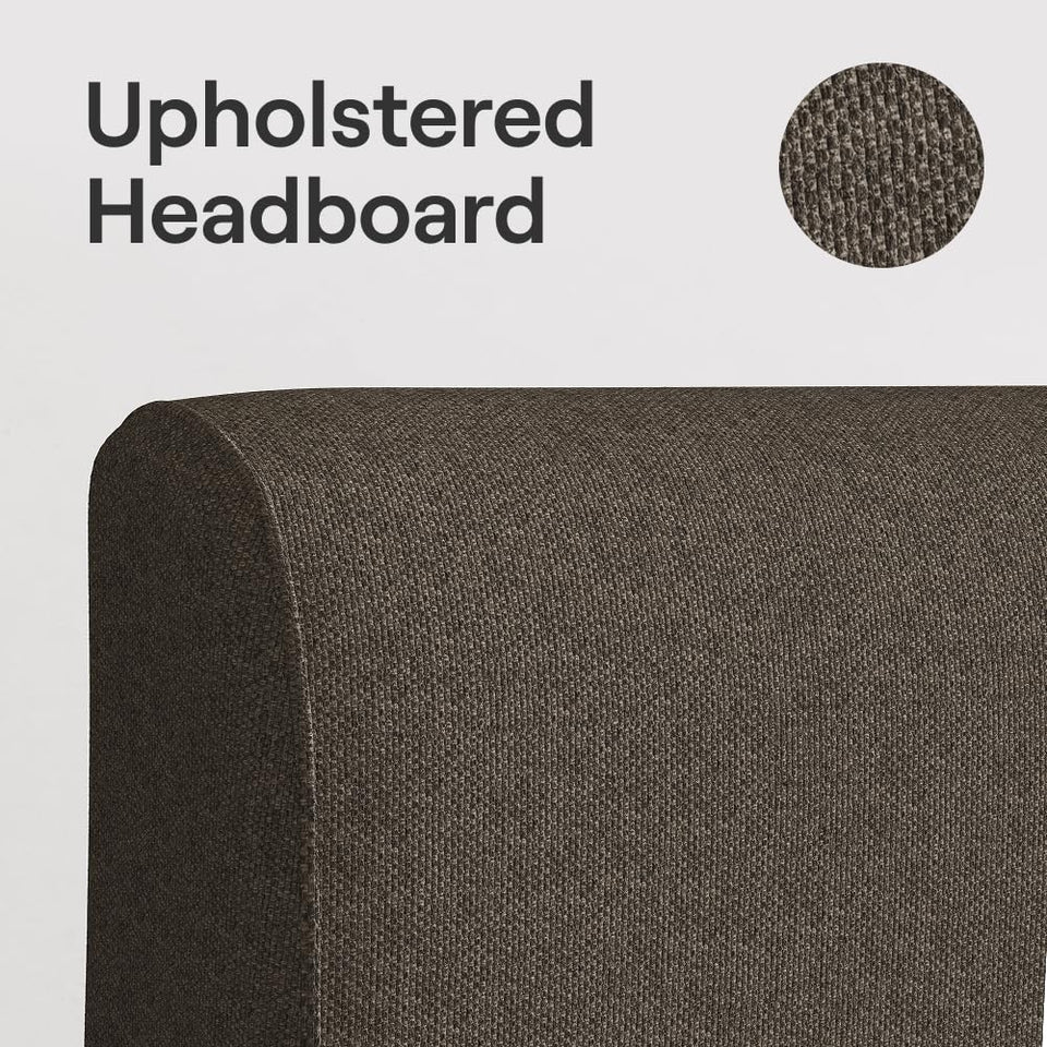 Nectar Bamboo Platform Bed Frame - Queen - Natural - Floating Center Support Legs - 12” Height - Easy Tool Free Set Up - Contemporary and Durable - Sturdy Wooden Support Slats - Holds Up To 800 Pounds