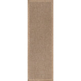 CAMILSON Easy Jute Rug 10x14, Indoor Outdoor Natural Color Fiber Area Rugs for Living Room Patio and Kitchen Rug Herringbone Woven Design Easy-Cleaning Washable Outside Carpet Alfombras 10 x 14