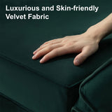 Belffin Modular Sectional Sofa with Ottomans Velvet Reversible Sleeper Chaise Bed Storage Seat Black