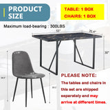 MUUOKY Dining Table Set for 4, Modern 55'' Wood Dinette Table Set for 4 with Fabric Dining Chairs,Table and Chairs Set of 4,Ideal for Kitchen Dining Room