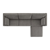 CHITA Oversized Modular Sectional Sofa, FSC Certified L Shaped Sectional Couches for Living Room, 112 inch Width,4 Seat Modular Sofa with Storage Ottoman, Linen