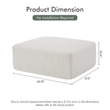 Boneless Sectional Cloud Couch Sofa for Living Room, 112" U-Shaped Modular Modern Lounge Sleeper Black Couches with Chaise, No Assemble, Cordury Compression Upholstered Sofas