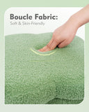 B FSOBEIIALEO Storage Ottoman Cube, Flowers Shaped Ottomans with Storage Foot Stool Footrest for Lving Room, Boucle Ottoman Seat for Dorm Room,Faux Teddy Fur, Cream White 12.6"x12.6"x12.6"