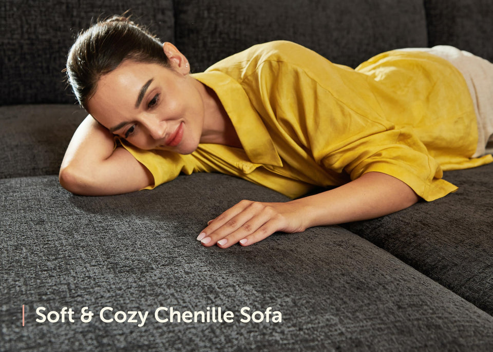 HONBAY Sectional Couch with Storage Seats, Modular Sectional Sofa with Storage Ottoman, U Shaped Sectional Couches for Living Room, Light Beige