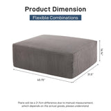 Sectional Cloud Boneless Sofa Couches for Living Room-113'' Beige 3 Seater U-Shaped Modern Lounge Couch-No Assembly Modular Corduroy Convertible Sponge Sleeper Sofas with Chaise for Home House