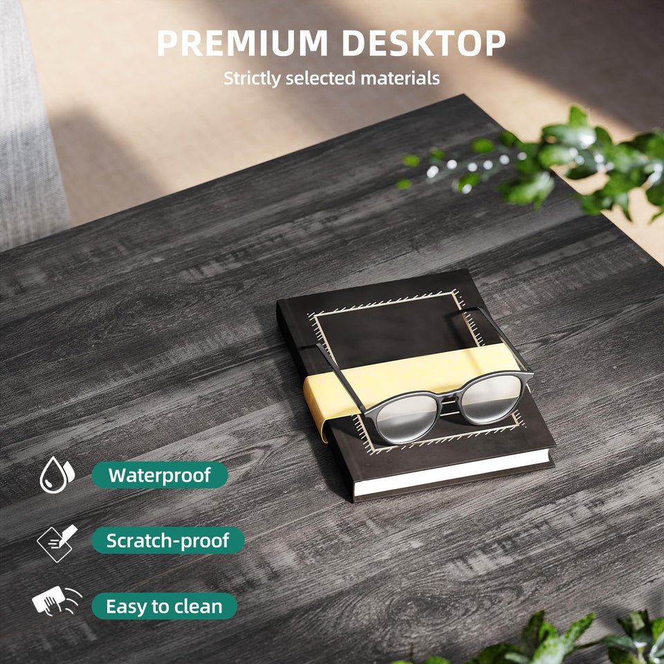 YITAHOME Coffee Table Farmhouse Coffee Table with Storage Rustic Wood Cocktail Table, Square Coffee Tables for Living Meeting Room with Half Open Storage Compartment, Grey Wash