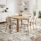 Area Rugs for Living Room: 12x15 Abstract Washable Rug Modern Neutral Large Soft Stain Resistant Non-Slip Backing Machine Table for Bedroom Dining Room Indoor Home Office Carpet - Gold Brown