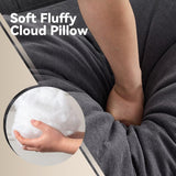 Siiejia Modular Sectional Sofa Modern Oversized Cloud Couch with Movable Ottoman 7 Seater L-Shaped Sofas Comfy Couches for Living Room Spacious Space Office Lounge, Beige