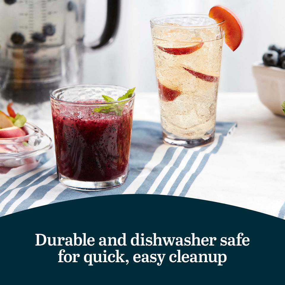 Libbey Ascent Tumbler and Rocks Drinking Glasses Set of 16, Glass Drinking Glasses with Curvature, Versatile Glassware Set for Parties and More